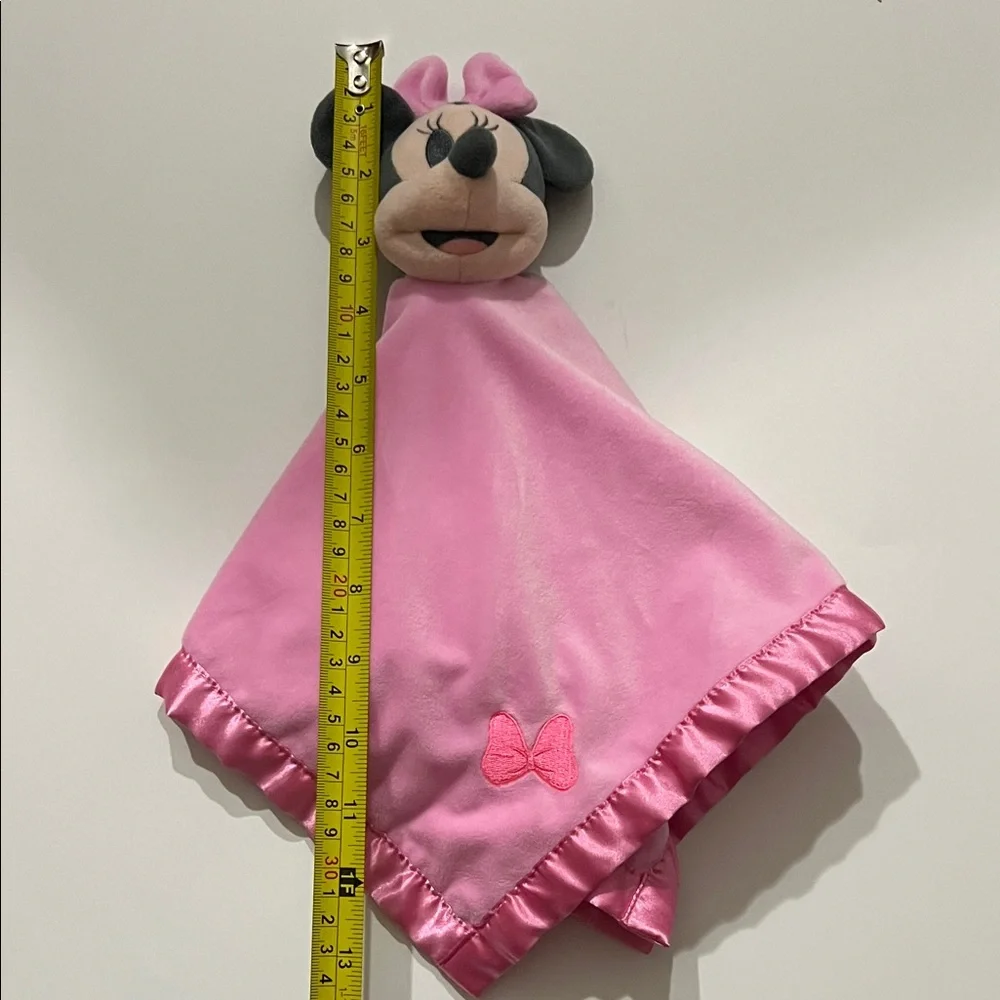 Disney Baby Minnie Mouse Pink Lovey Security Blanket 15”
